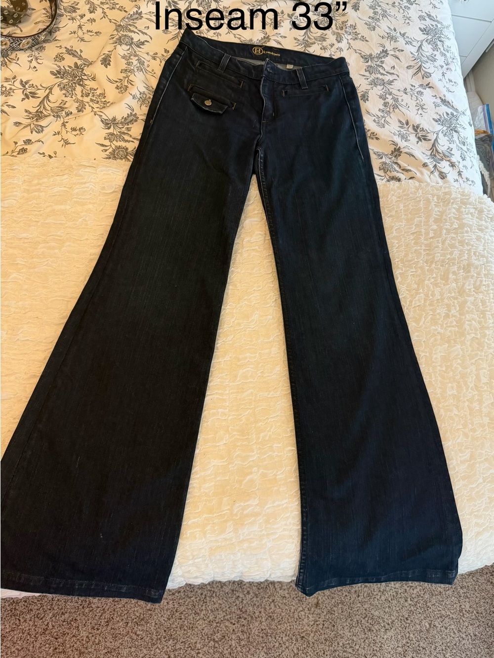 Vintage “Bebe” dark wash wide leg Jean Jean. Sz 29